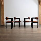 Ensemble de 4 chaises Pamplona par Augusto Savini pour Pozzi, Italie, années 1960