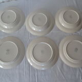 6 assiettes faience ancienne  434 112 Villeroy boch burgenland bleu