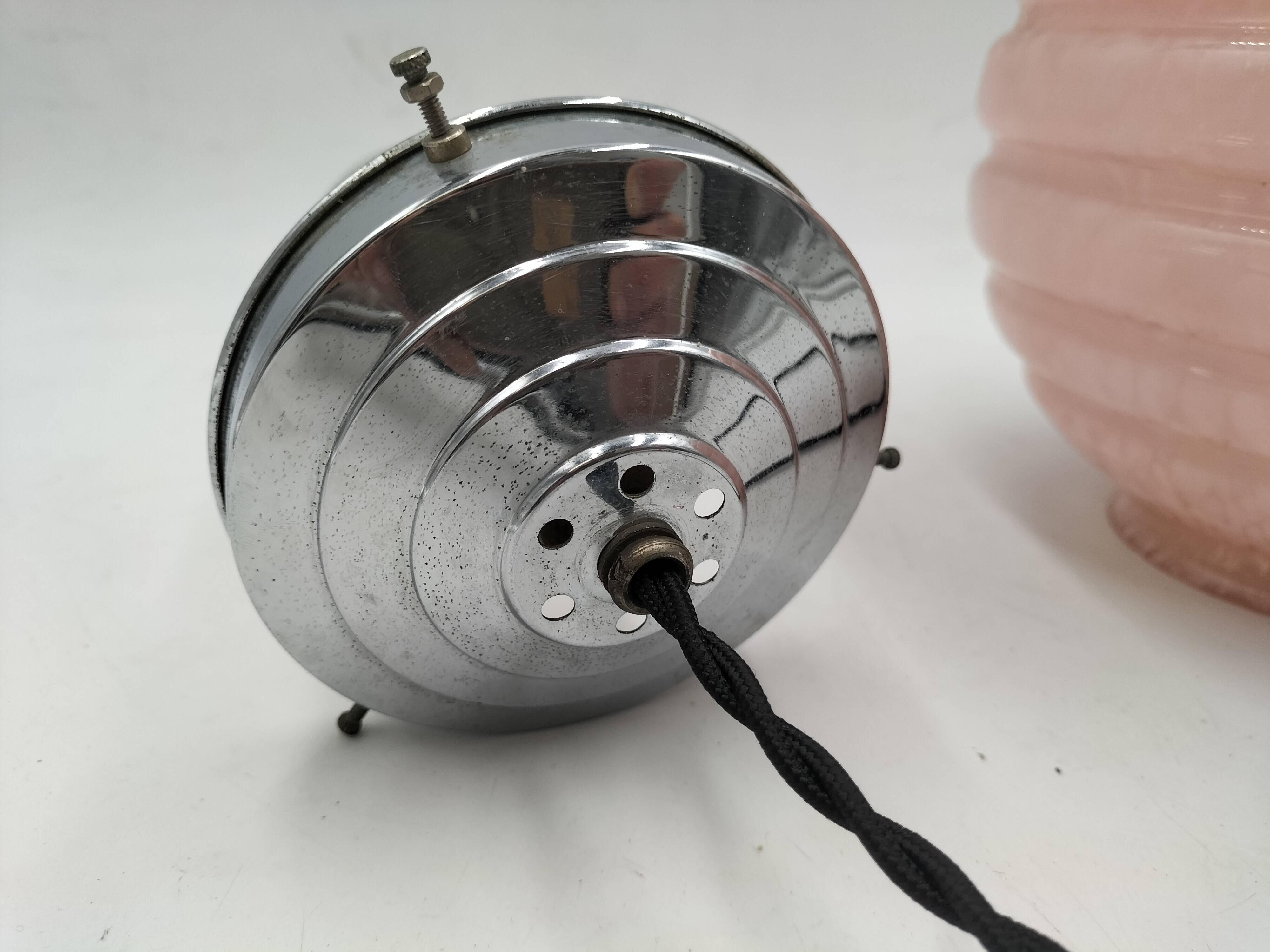 pink opaline pendant light