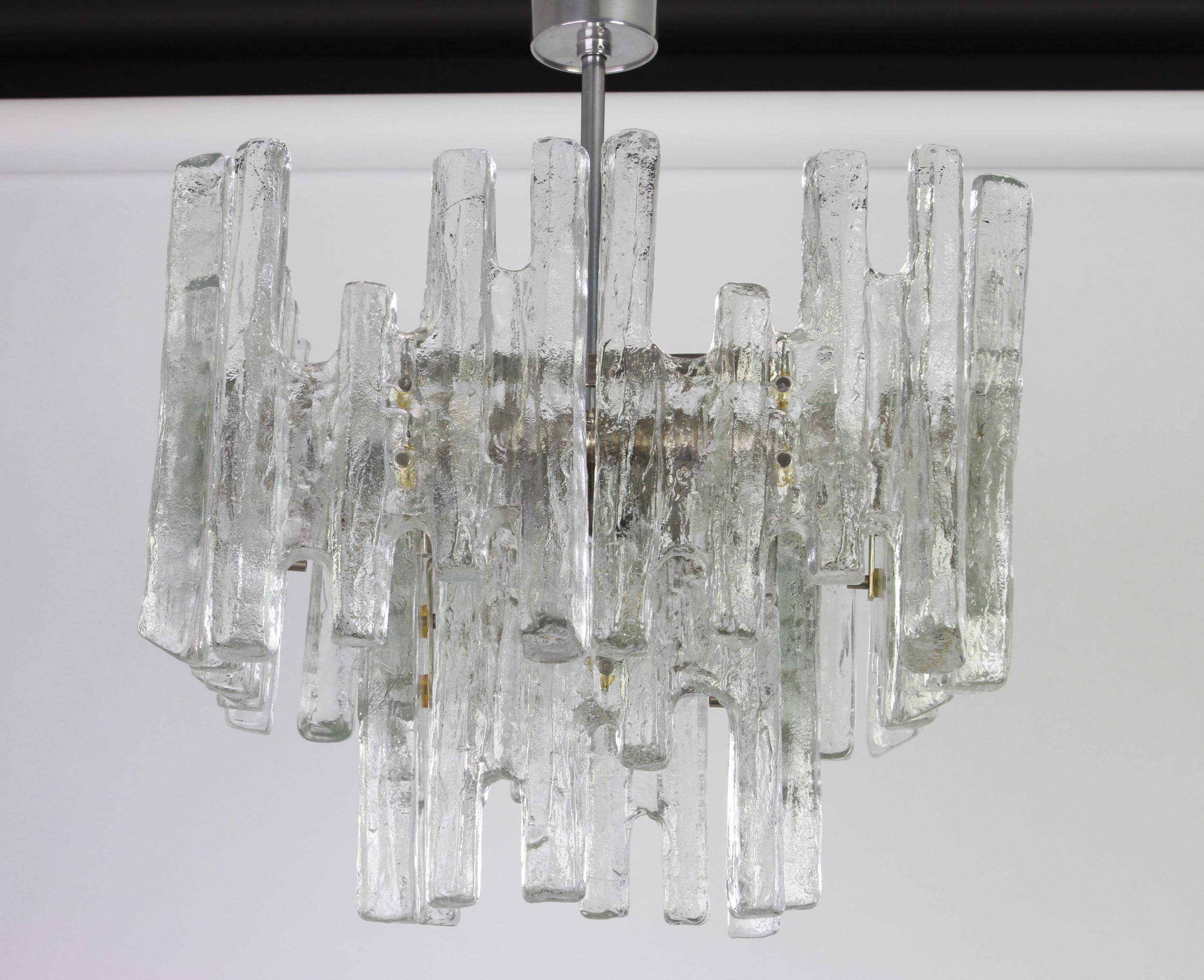 Rare Murano glass chandelier by Kalmar, Austria, 1960s
