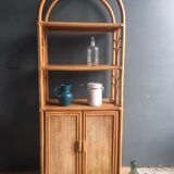 Rattan library shelf