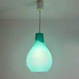 Green opaline chandelier design from the 70s