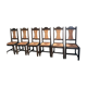 Solid chene chairs with straw seat