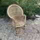 Set of 3 vintage rattan armchairs