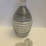 Carafon en verre strié