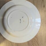 Set of 4 mismatched blue Terre de Fer soup plates