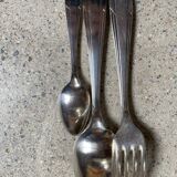 Silver metal cutlery art deco 63 pieces