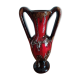 Painted vintage Vallauris ceramic vase