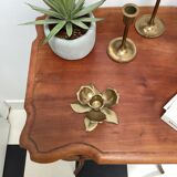 Brass flower candle holder