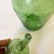 Biot green bubble glass carafe