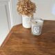 turned wooden side table