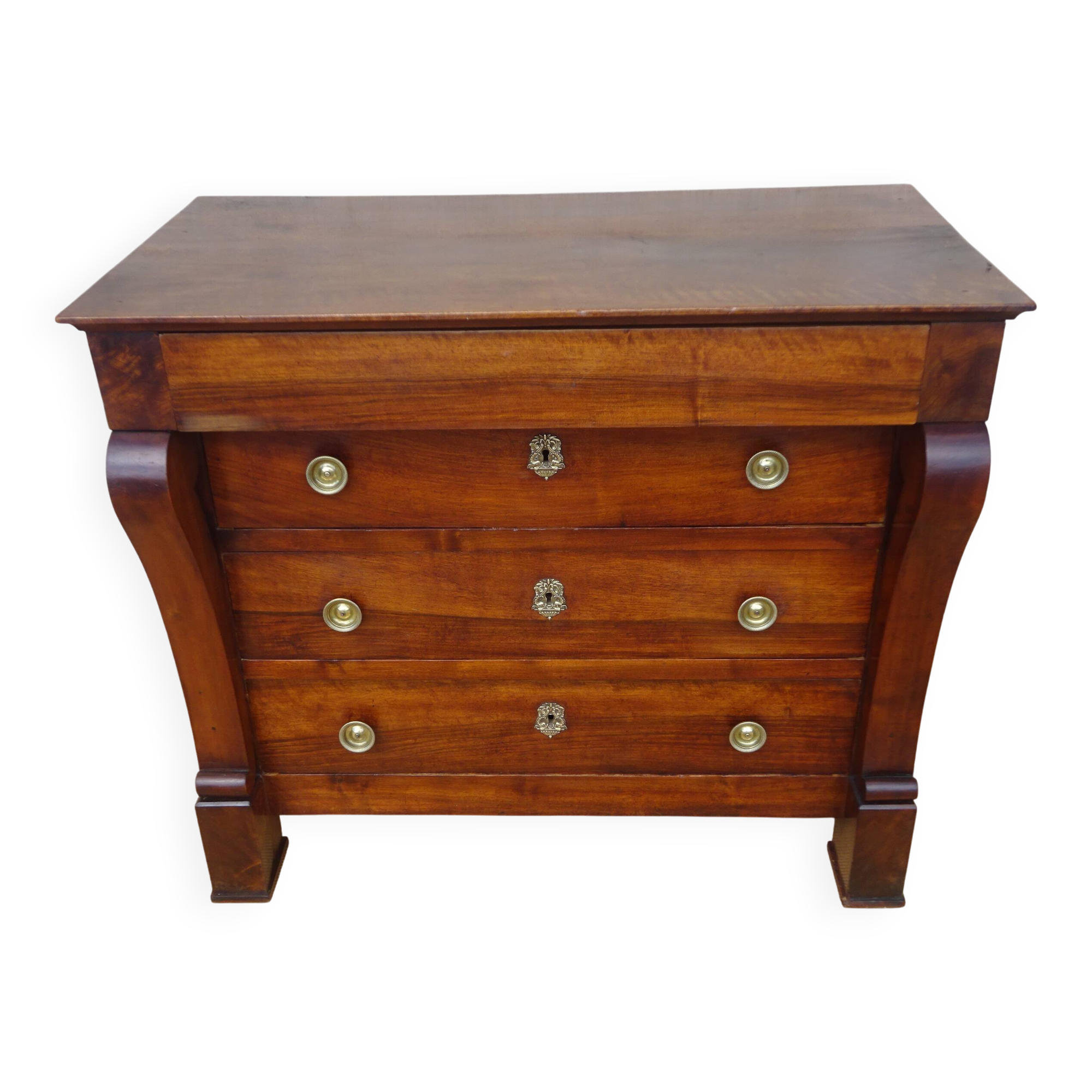 Very old walnut chest of drawers.