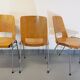 4 vintage stackable chairs model barrel Manhattan brand Baumann brand 70s
