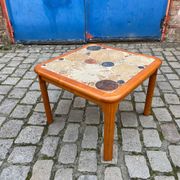 Coffee table teak tiles by Tue Poulsen for Haslev