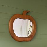 Miroir pomme en bois