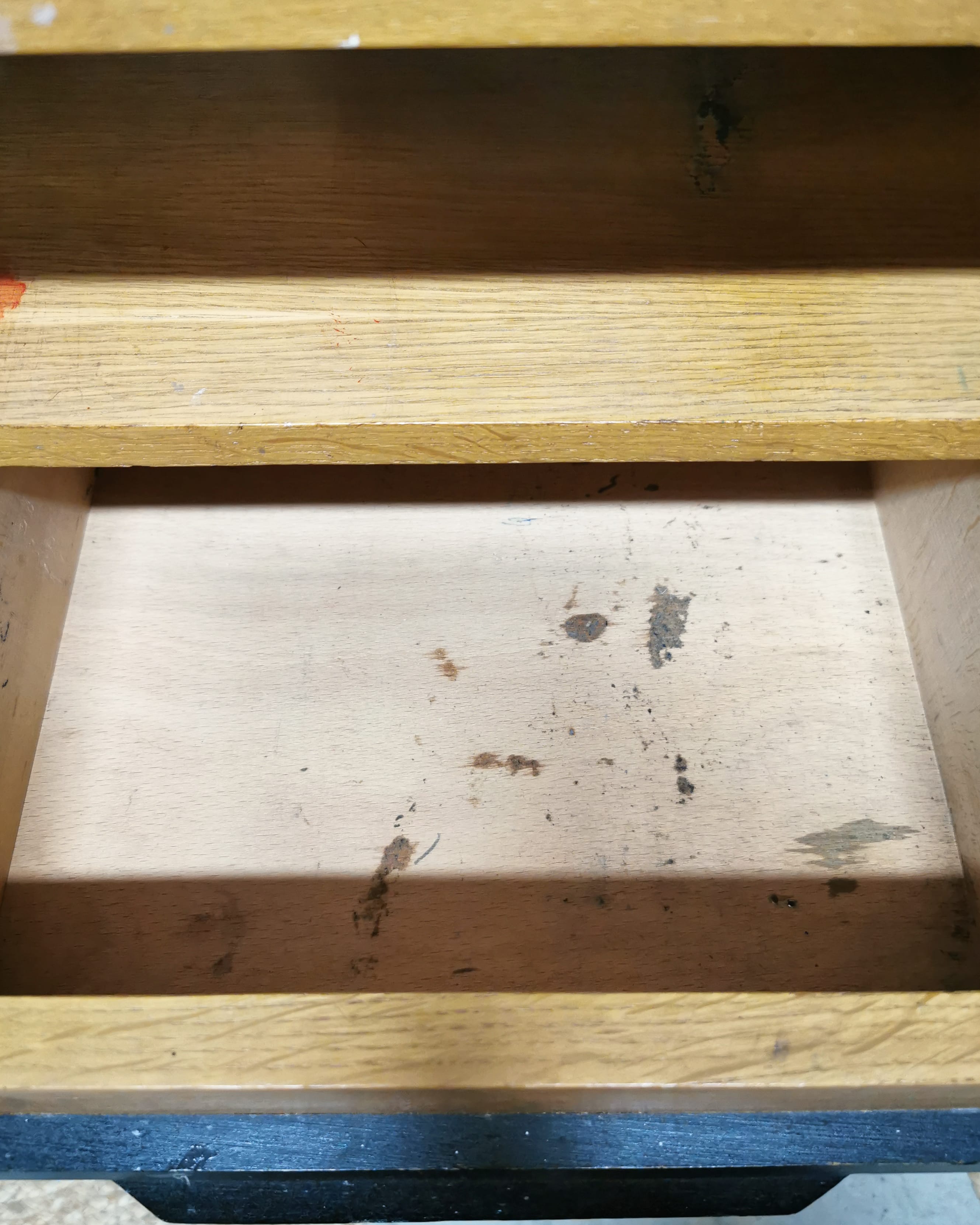 Vintage desk wooden feet compasses