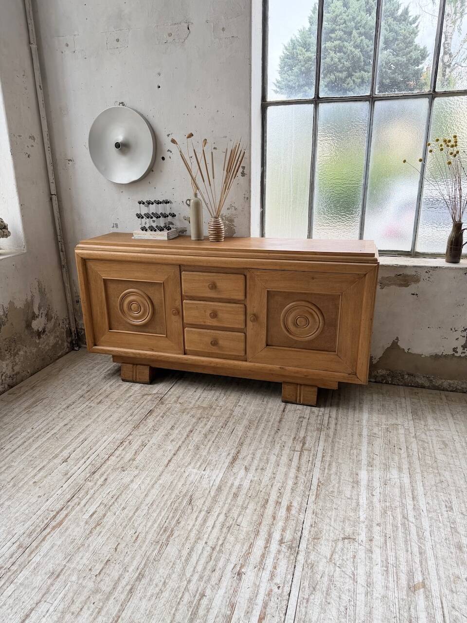 Enfilade storage unit oak Art Deco 1940 Dudouyt
