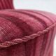 1960s, Danish armchair, original striped red furniture velour.