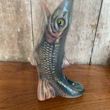 Antique fish shaped vase porcelain from france iridescent vintage