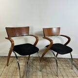 Fauteuils (la paire) modèle CanCan par Komplot Design pour Arro 1990