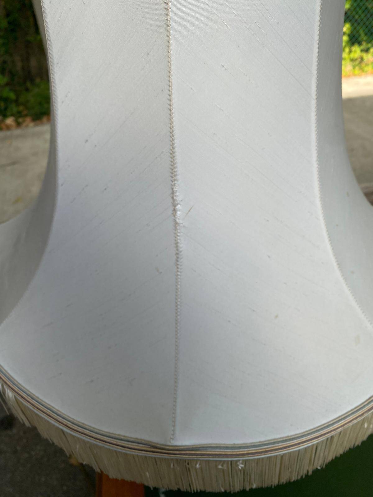 Large ceramic lamp Louis Drimmer France hand-painted 1980