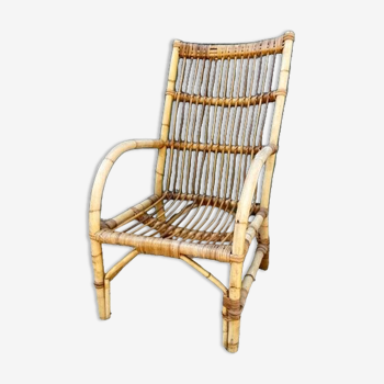 Vintage rattan armchair