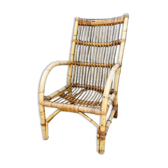 Vintage rattan armchair