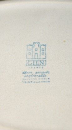 Set of 2 oval serving dishes faience Gien