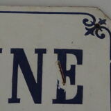 Bulging enamel plate "phone booth"