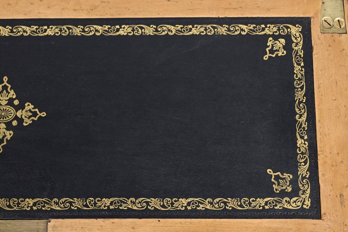 Blackened pearwood and amboyna sloping desk, Napoleon III period, mid-19th century