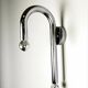 Space-age tubular wall light, chromed metal, Italy, 1970s