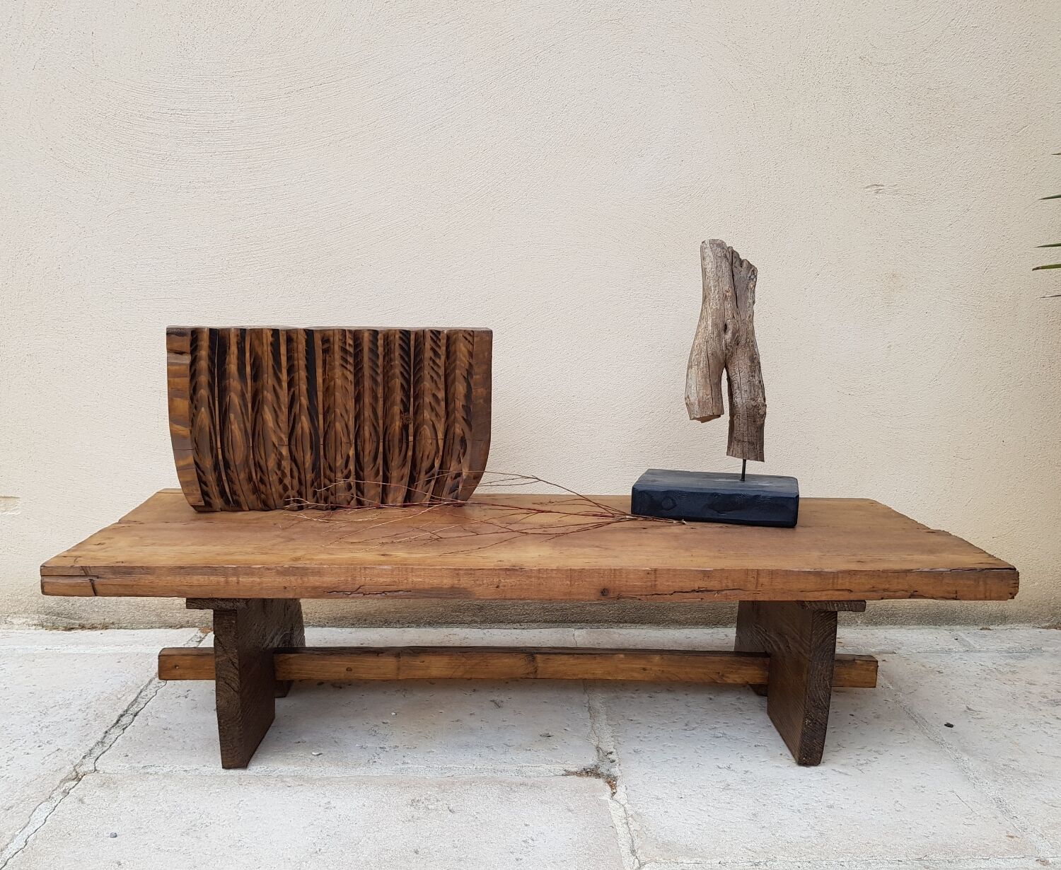 Table basse wabi sabi