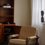 Rare high cabinet in teak by Martin Nyrop for Rud. Rasmussen, Denmark, early 20th century.