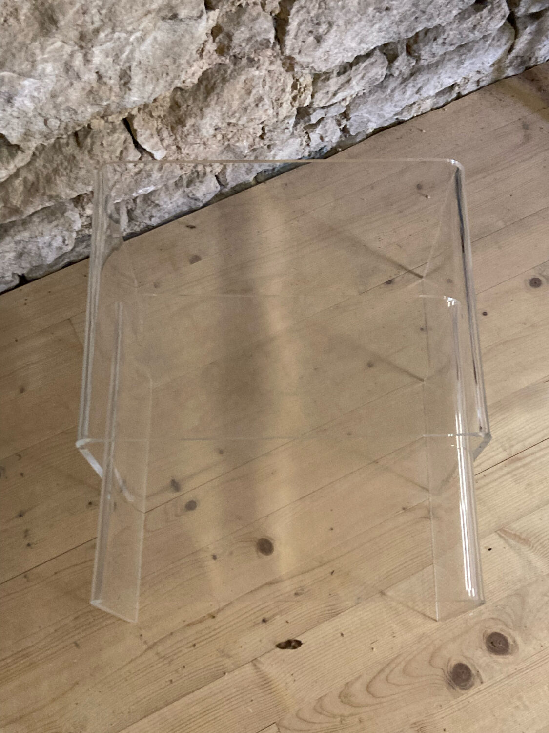 Plexisglas trundle coffee tables