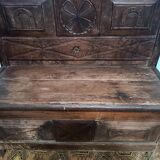 18th century walnut storage bench