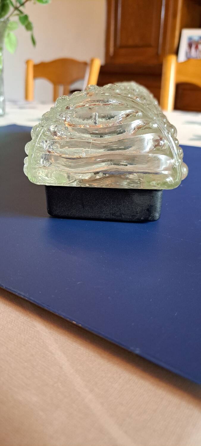 Old bubbled glass wall light from the 60s.