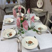 6 old Digoin soup plates