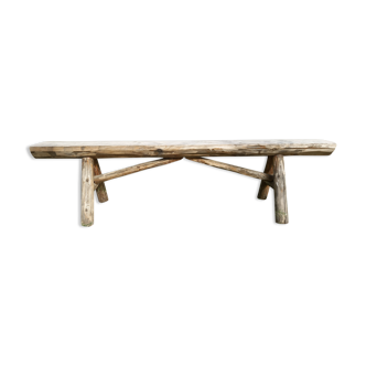 Brutalist style farm bench