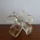 Bougeoir fleur verre  Murano poudre d'or