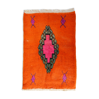 Orange Berber carpet 100 x 84 CM