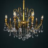 Vintage crystal chandelier, Italy, 1950s