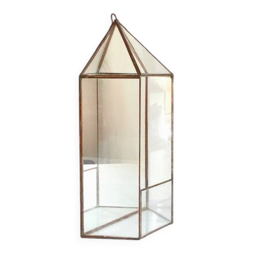 Vide poche mural miroir et laiton vintage