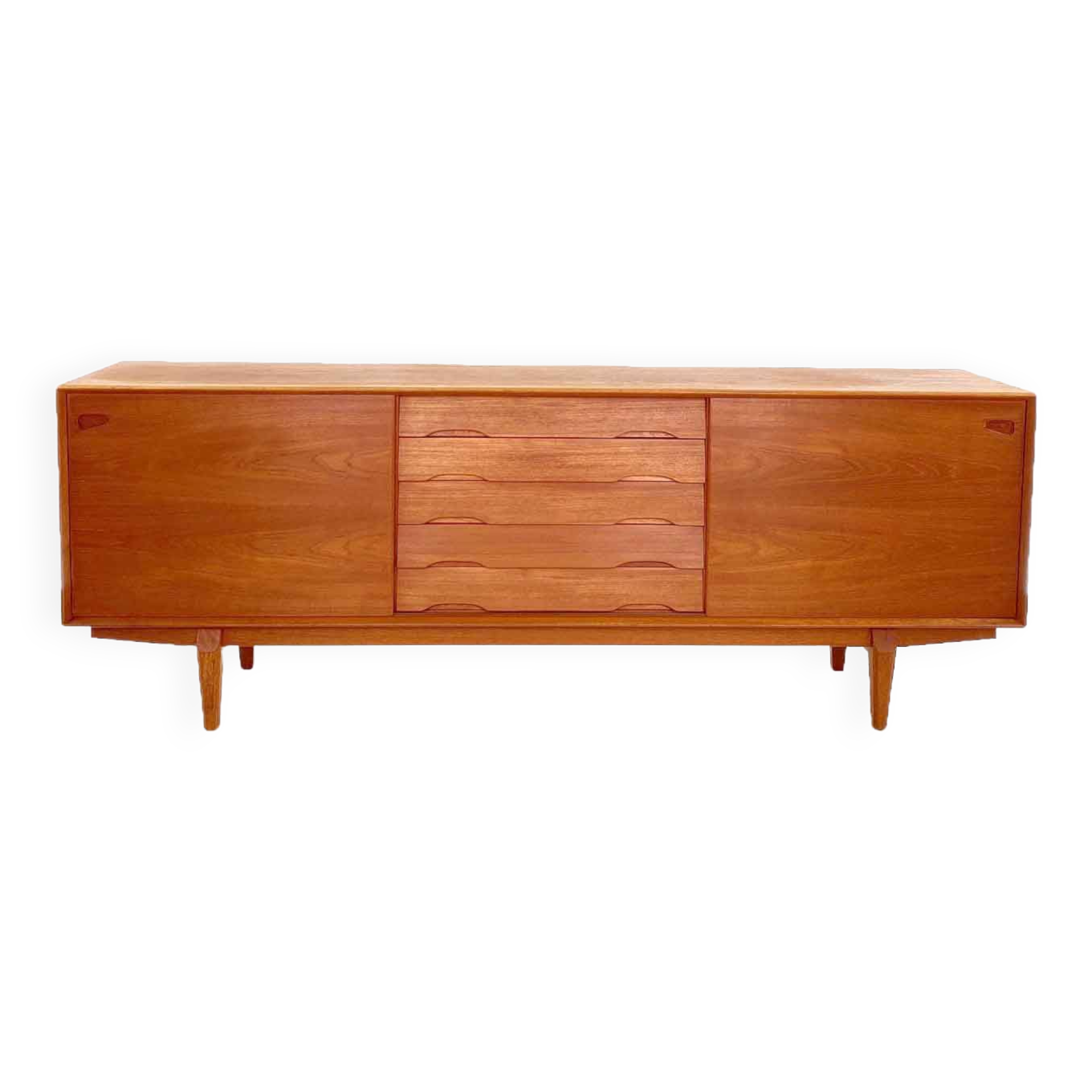 Vintage teak sideboard by Henry Rosengren Hansen for Skovby Mobelfabrik 1960s
