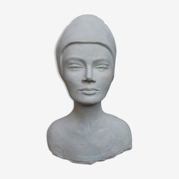 Woman bust in plaster