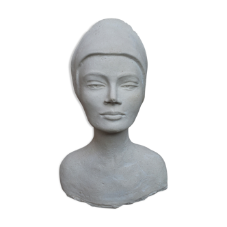Woman bust in plaster
