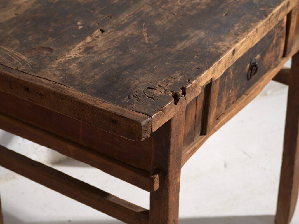 Antique solid wood table – Chinese side table with drawer – circa 1900
