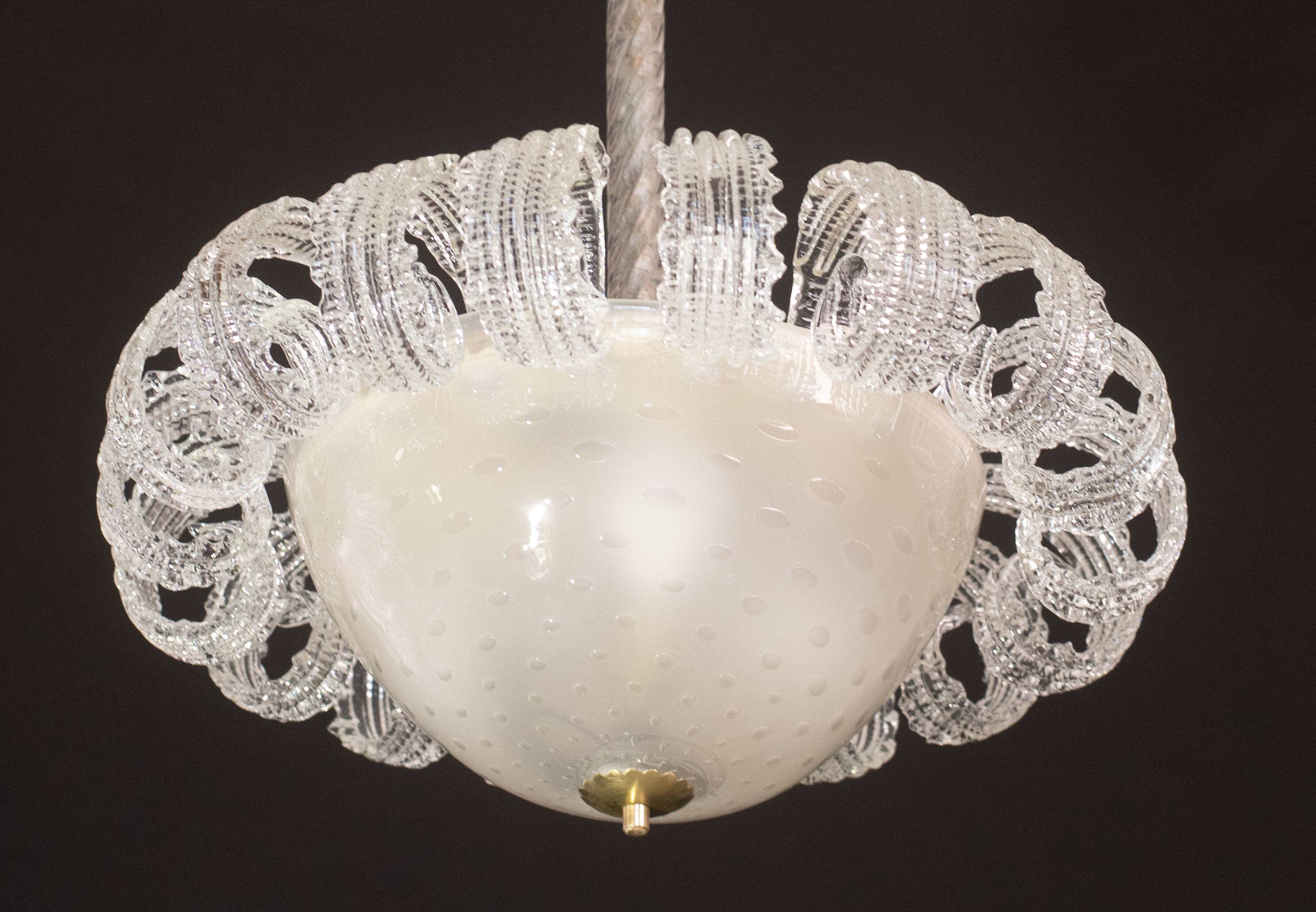 "The Queen" Italian Art Deco Chandelier by Ercole Barovier, 1940