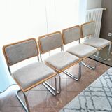 4 Cesca B32 Breuer chairs renovated beige