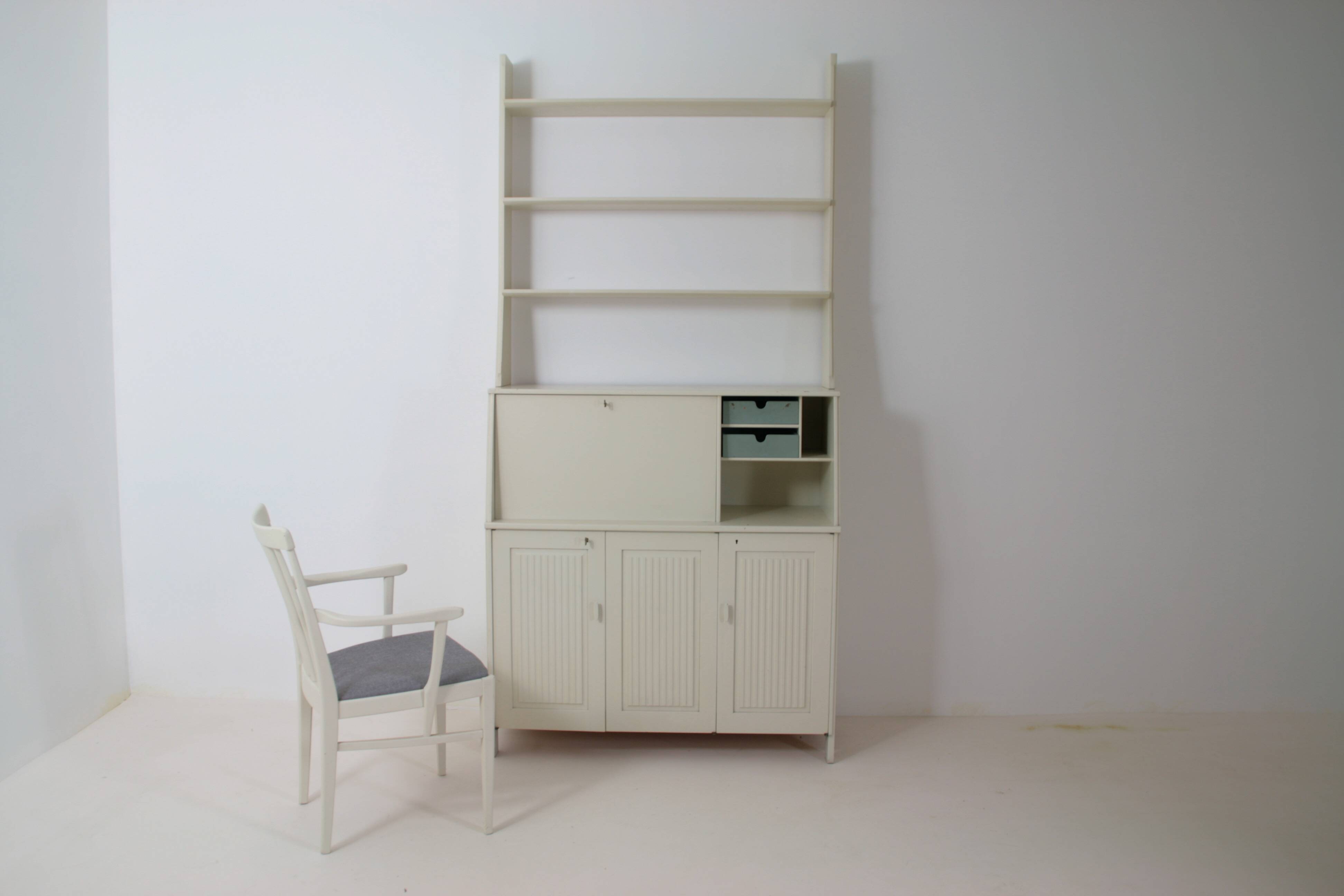 Library Secretary with its “Vardags” armchair by Carl Malmsten, Sweden 1960s