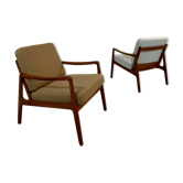Fauteuils danois en teck par Ole Wanscher années 1960 MidCentury
